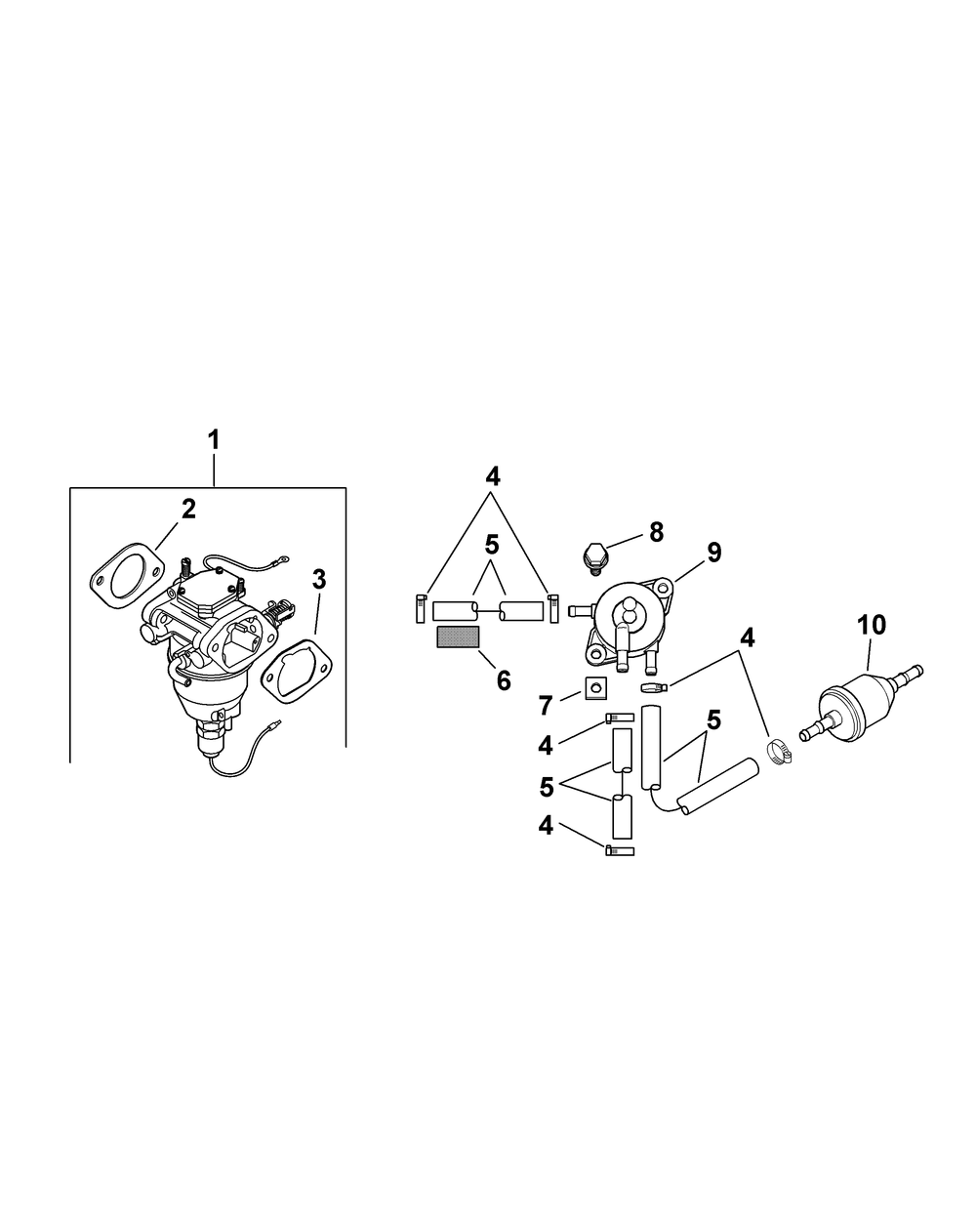 Kohler Cv680-3044 Fuel System Diagram and Parts List for Z-FORCES48 (53BH5FJB-53BH5FJB050)(2012) Cub Cadet Lawn Tractor